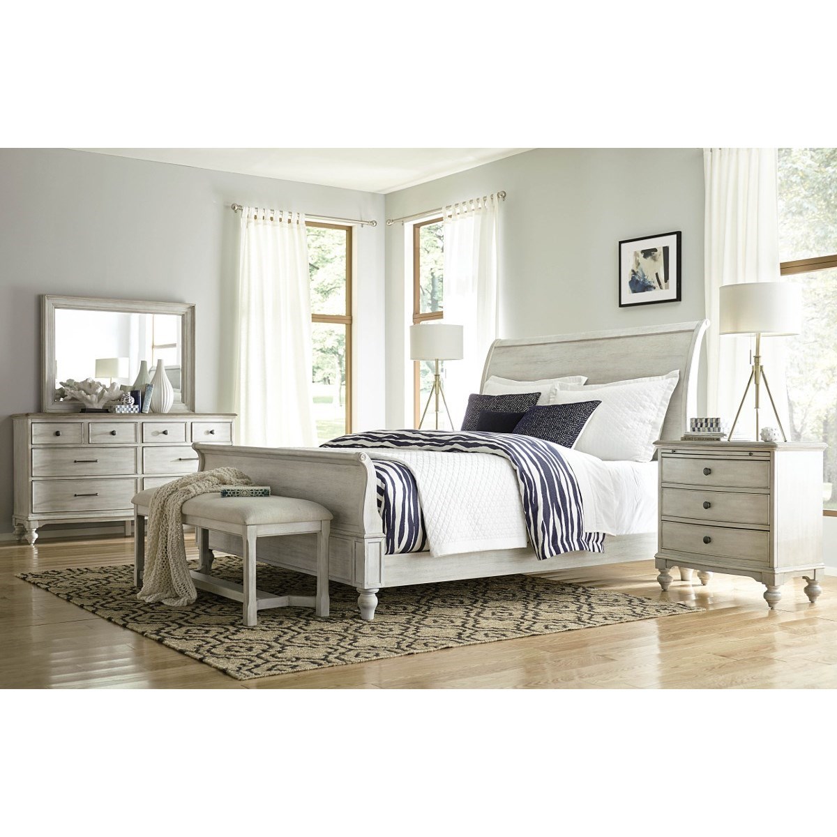 Grey sleigh cot cheap